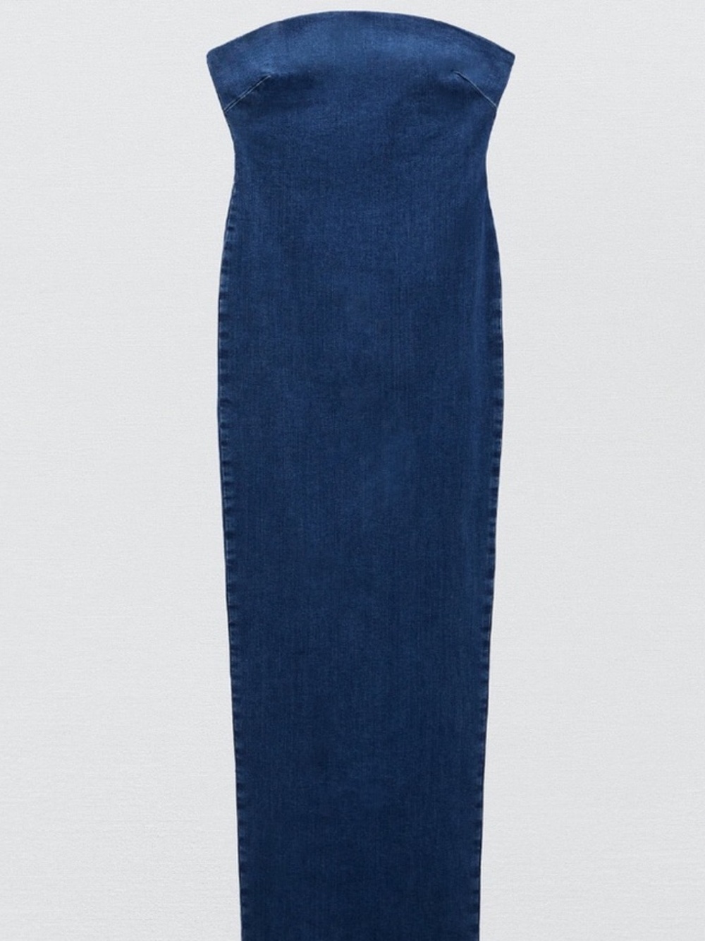 Zara Strapless Navy Midi Dress with Statement Belt